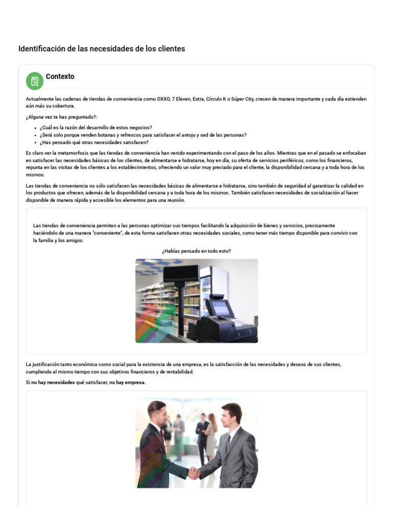 1.1 Identificación de Necesidades en Clientes | PDF | Marketing ...
