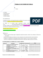 Plan de Escuela de Padres.