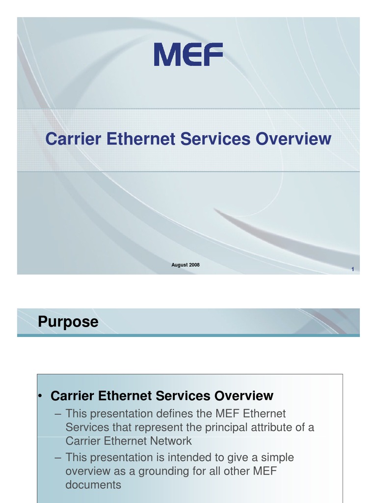 Carrier Ethernet Services Overview | PDF | Computer Network | Media ...