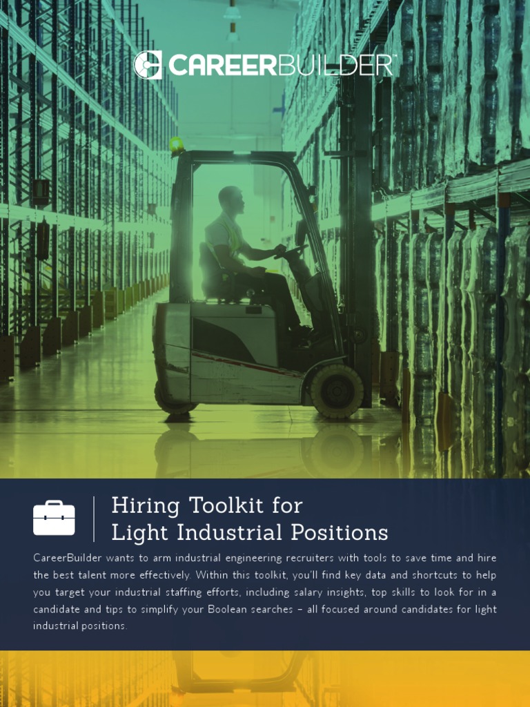 Hiring Toolkit For Light Industrial Positions PDF Machinist