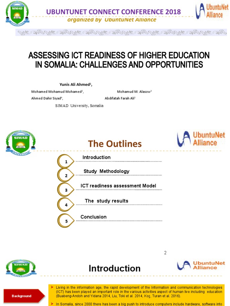 Assessing Ict Readiness of Higher Education in Somalia: Challenges and ...