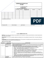 Communications Plan ICS 205