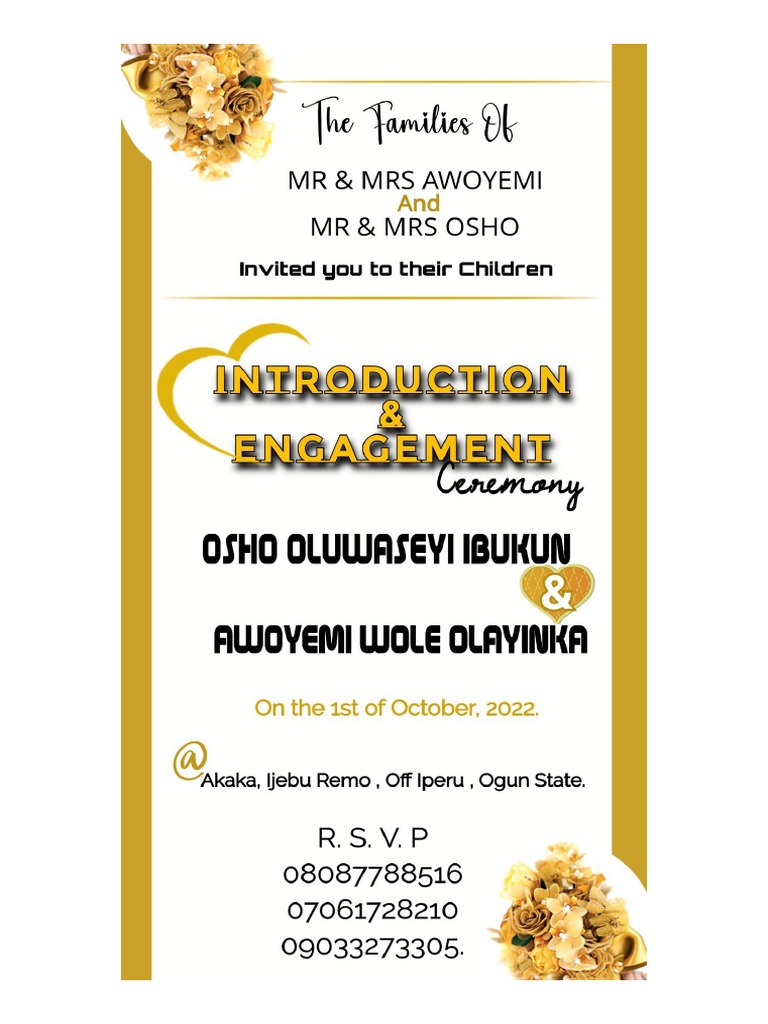 Seyi & Wole IV Card PDF