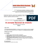 Convocatoria III Jornada Nacional de Oratoria 2022