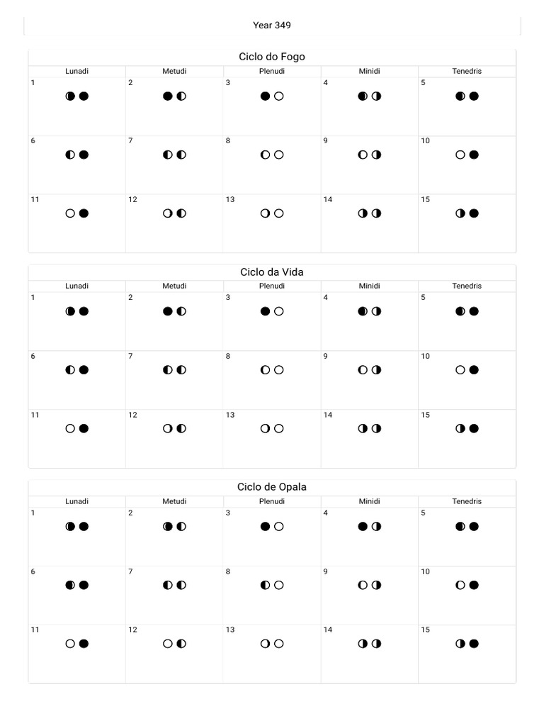 Calendario de Opath - 349 - Fantasy Calendar | PDF