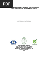 ACTUALIZACIÓN DEL FORMATO REPORTE DE EVENTOS ADVERSOS DE LA E.S.E CAMU MOÑITOS DEL DEPARTAMENTO DE CÓRDOBA