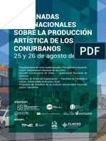 Programa Primeras Jornadas Internacionales Sobre La Producción Artística de Los Conurbanos (JIPAC 2022)