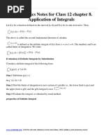 Mathematics Notes and Formula For Class 12 Chapter 8 App20Integrals