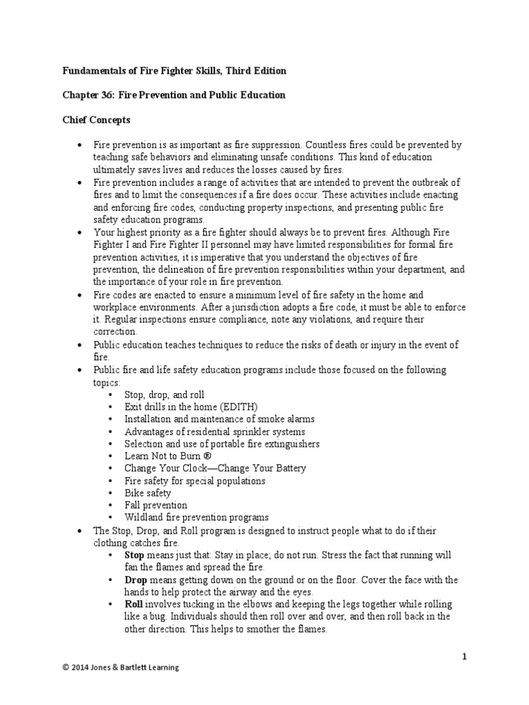 Chapter 36 Fire Prevention and Public Education | PDF | Fire Safety | Fires