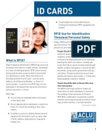 Rfid in Id Cards: RFID Use For Identifi Cation Threatens Personal Safety