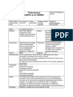 Carta de La Tierra. Ficha Técnica