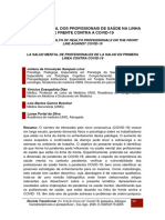 A Saúde Mental Dos Profissionais de Saúde Na Linha de Frente Contra A Covid-19