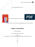 Guerra y Salud Mental - MartÃ - N BarÃ