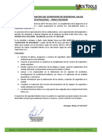 ACTA DE DESIGNACION DEL SUPERVISOR DE SEGURIDAD