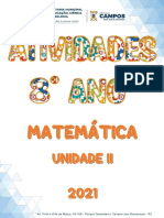 Matemática Oitavo Ano - Março