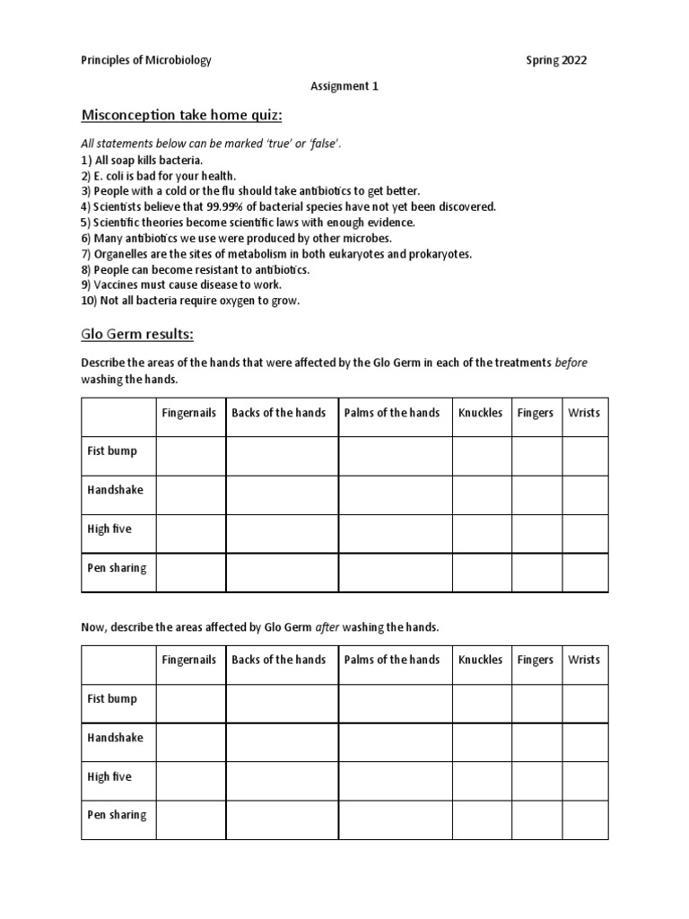 Assignment+1+ | PDF | Microorganism | Bacteria