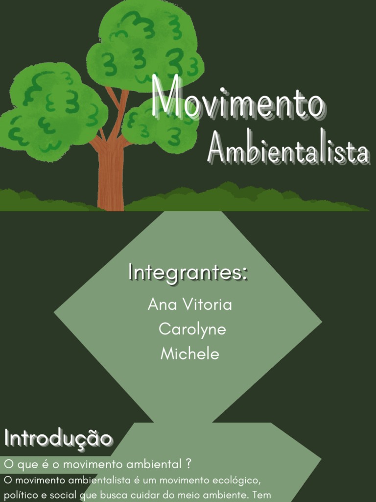 História do Movimento Ambientalista | PDF | Movimento ambientalista ...