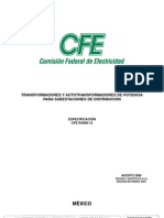 Cfe-k0000-13 Transform Adores y Auto Transform Adores de Potencia