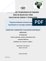 Universidad Tecnológica de Panamá Sede de Bocas Del Toro Facultad de Ciencia Y Tecnología