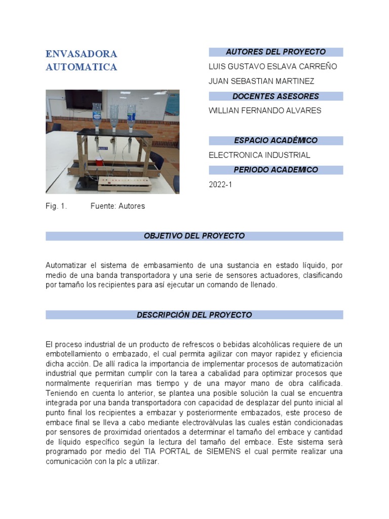 Automatización del Embasado Líquido | PDF | Ingeniería Informática ...