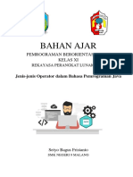 PBO - Pertemuan 6 - Materi Jenis-Jenis Operator Dalam Bahasa Java