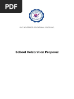 School Celebration Proposal: Pikit Montessori Educational Center, Inc