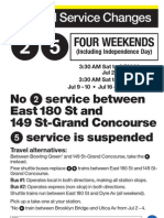 Subway Service Changes