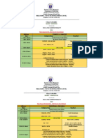 Melchor L. Nava National High School: Class Schedule