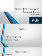 Order of Elements and Primitive Roots