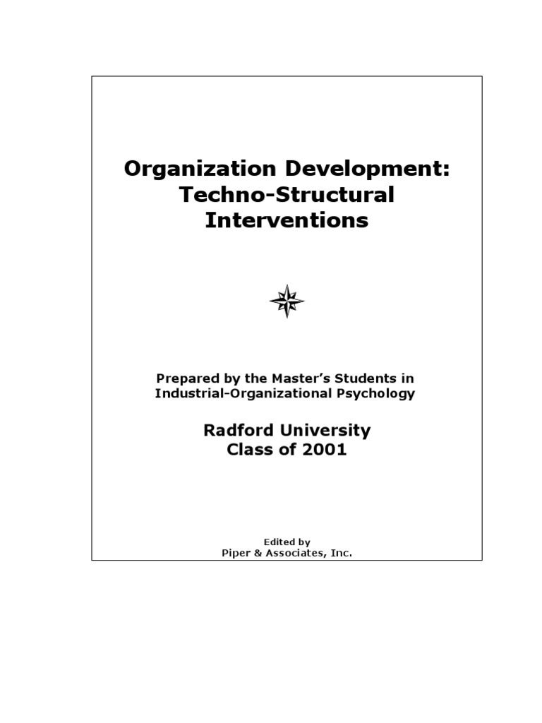 Tech No Structural Interventions | PDF | Industrial And Organizational ...