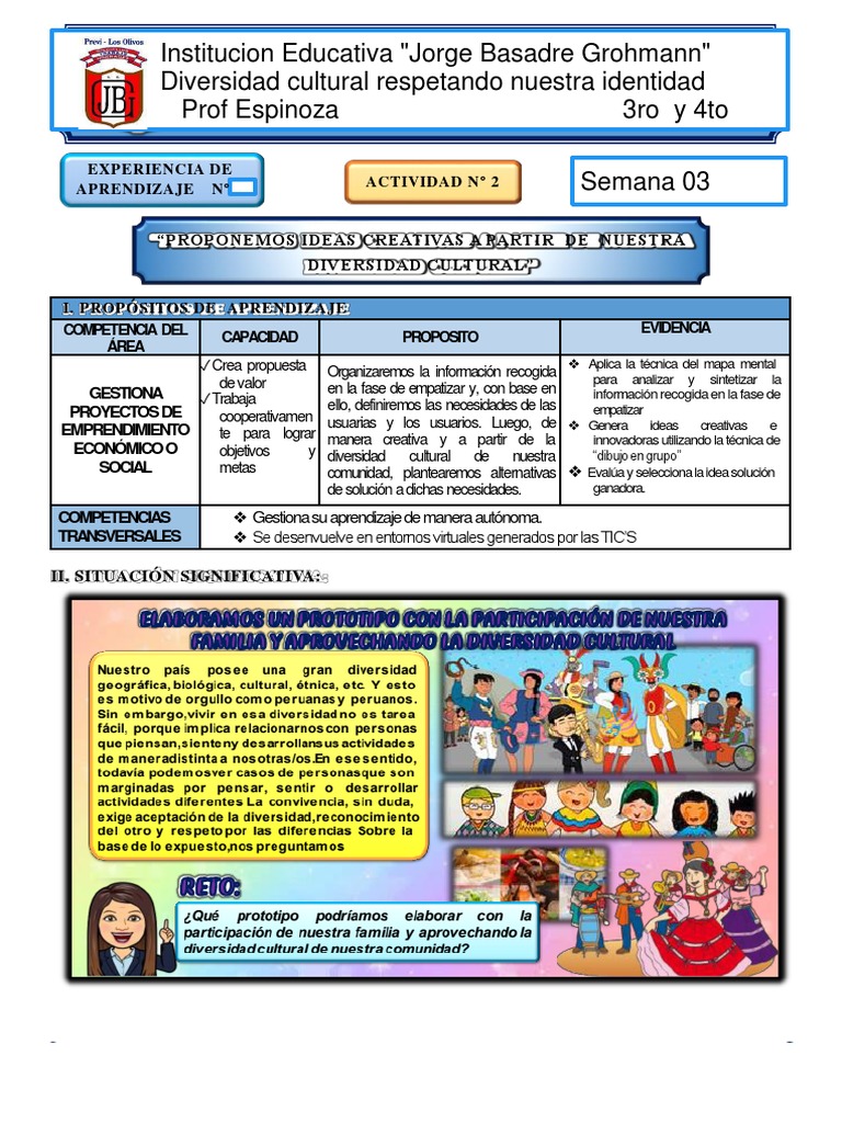 Ideas Creativas desde la Diversidad Cultural | PDF | Aprendizaje | Lima