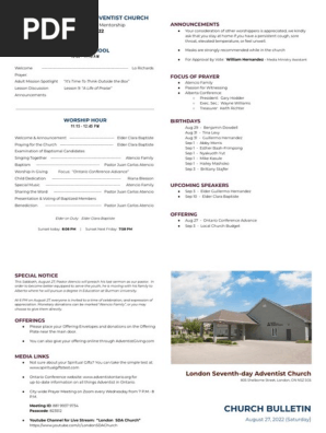 church bulletin - august 27 2022