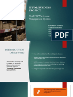 It For Business Project: MARSS Warehouse Management System