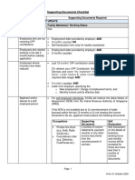Supporting Documents Checklist