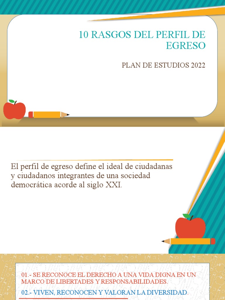 10 Rasgos del Perfil de Egreso 2022 | PDF