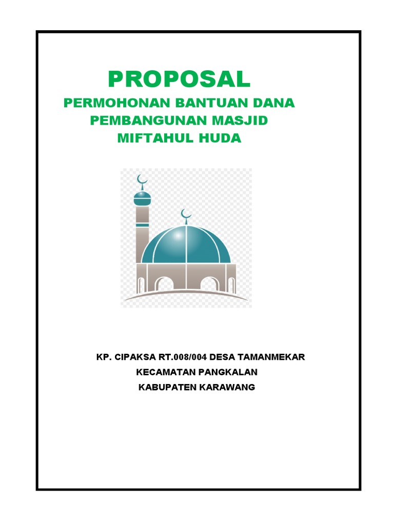 Proposal Pembangunan Masjid Miftahul Huda | PDF