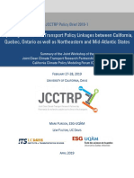 Exploring Climate and Transport Policy Linkages Between California, Quebec, Ontario As Well As Northeastern and Mid-Atlantic States