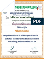 Certificate For Nallam Ramakumar For - 16.05 RMKEC - IIC Webinar O...