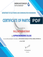Certificate For Nallam Ramakumar For - Photonic Ic - Webinar Feedback