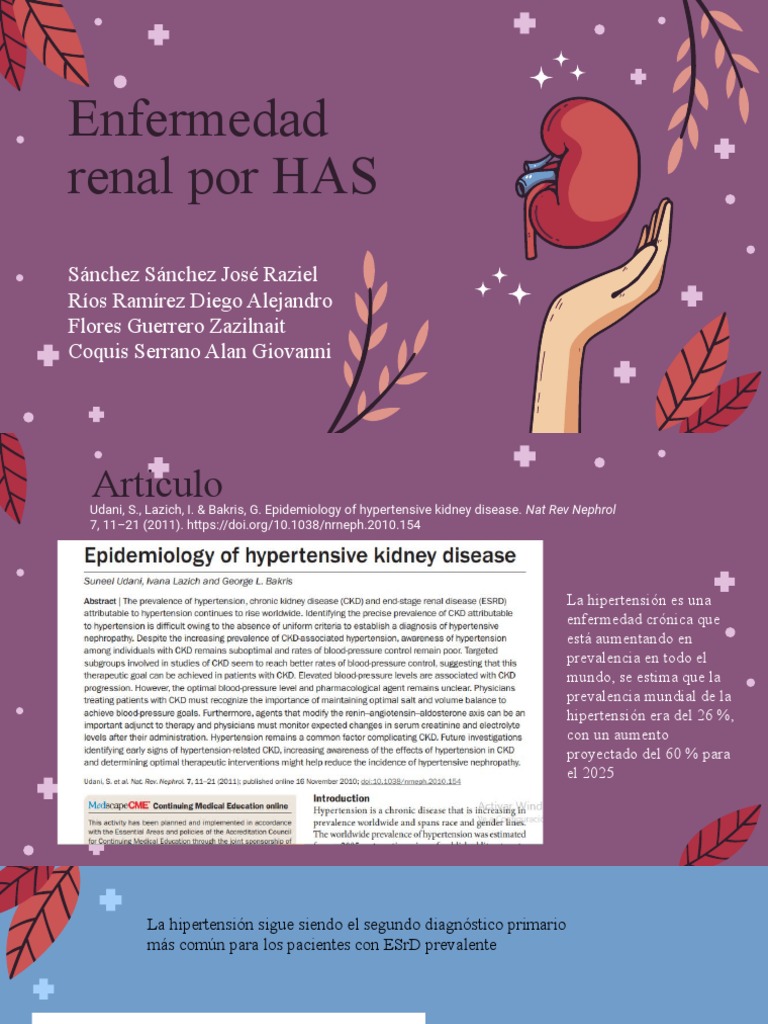 La nefropatía hipertensiva epidemiología, fisiopatología
