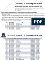 1st Merit List 5th Semester BS English Language Group A Department of English Linguistics BAHAWALPUR 5th Semester Fall 2022 Fall 2022