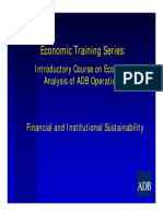 Economic Training Series:: Introductory Course On Economic Analysis of ADB Operations