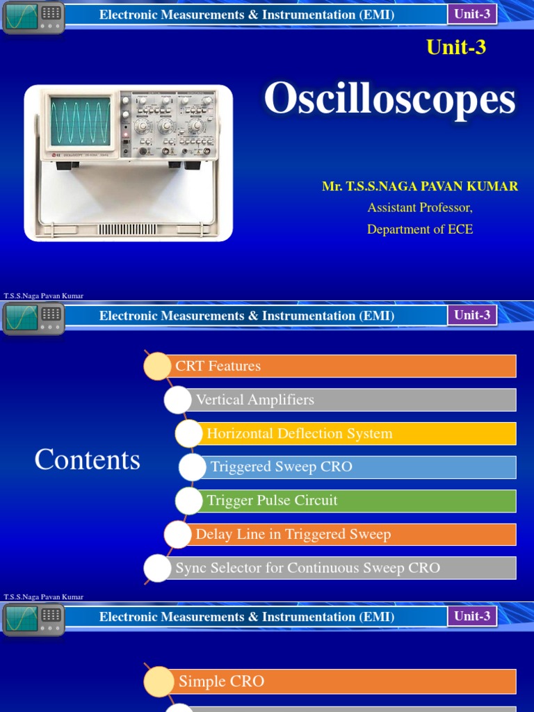 Unit 3 Oscilloscopes PDF Amplifier Vacuum Tube
