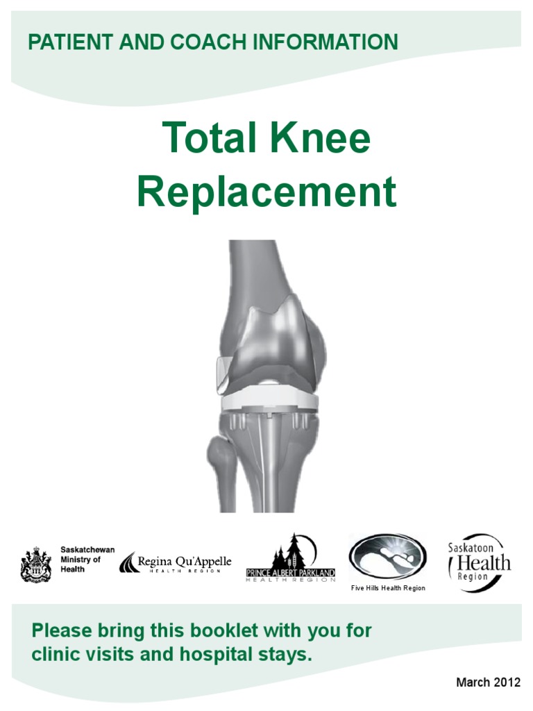 Booklet Knee Replacement Patient PDF Anesthesia Surgery