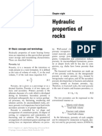 Hydraulic Properties Rocks: Chapter Eight