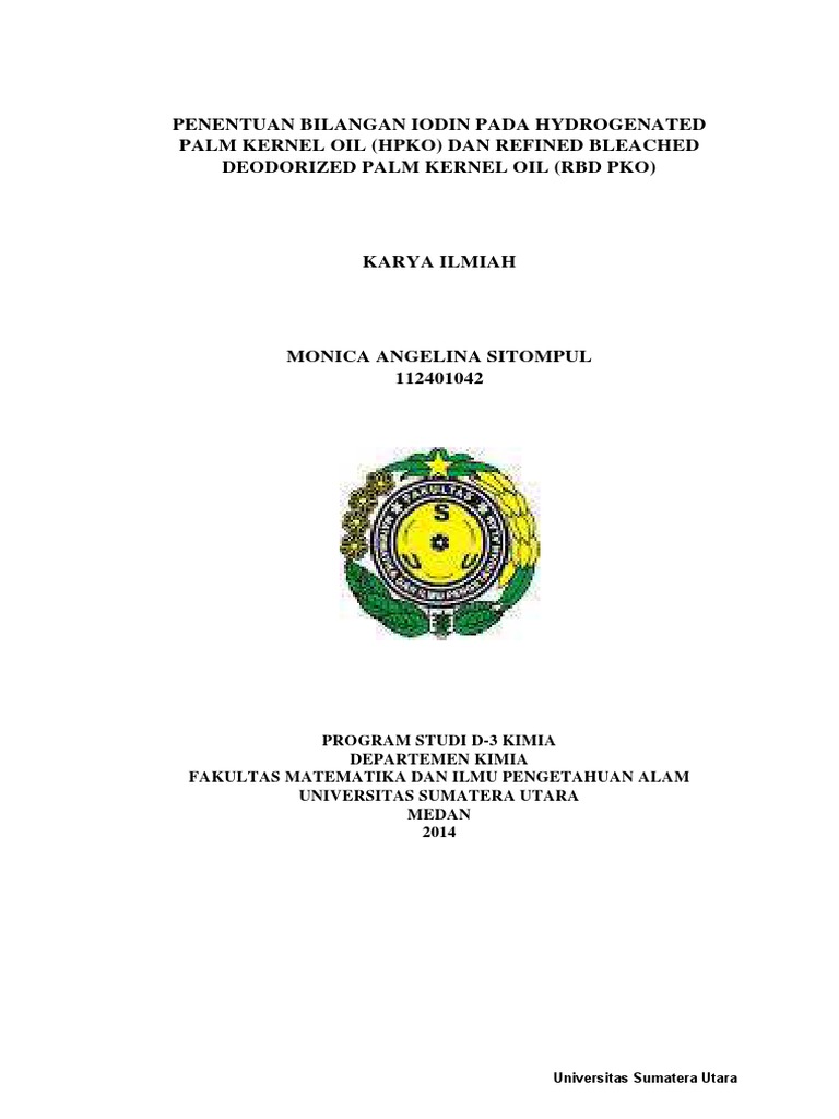 Bilangan Iodin pada HPKO dan RBD PKO | PDF