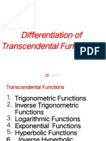 Lesson 4: Differentiation of Transcendental Functions