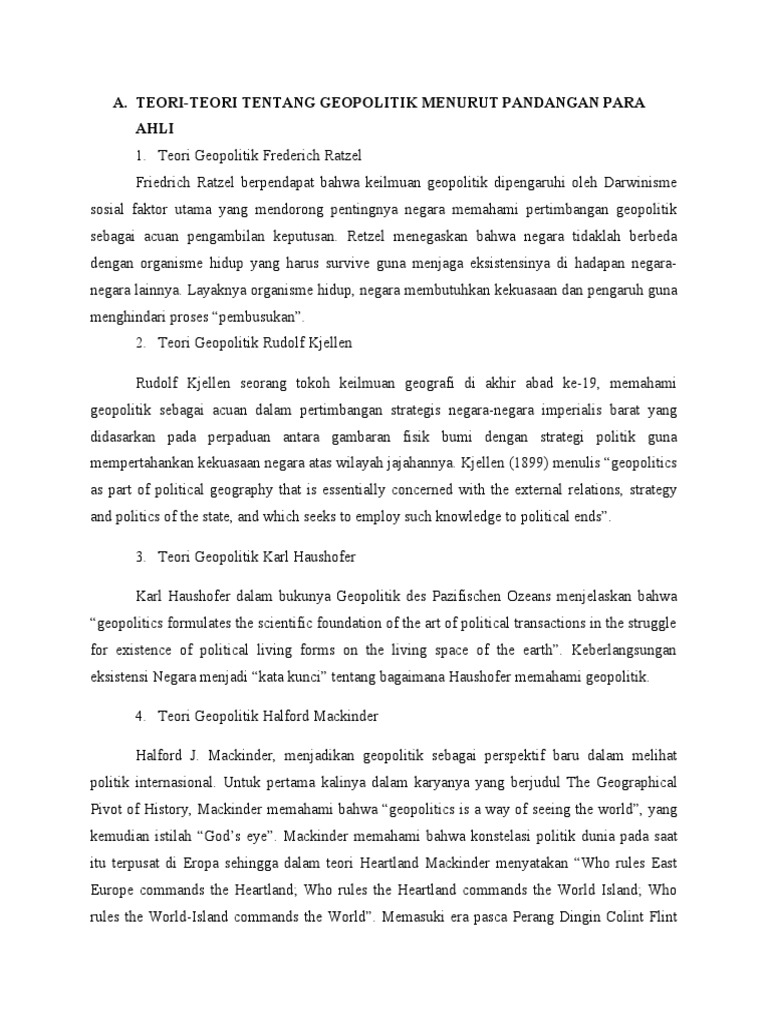 Teori Geopolitik | PDF