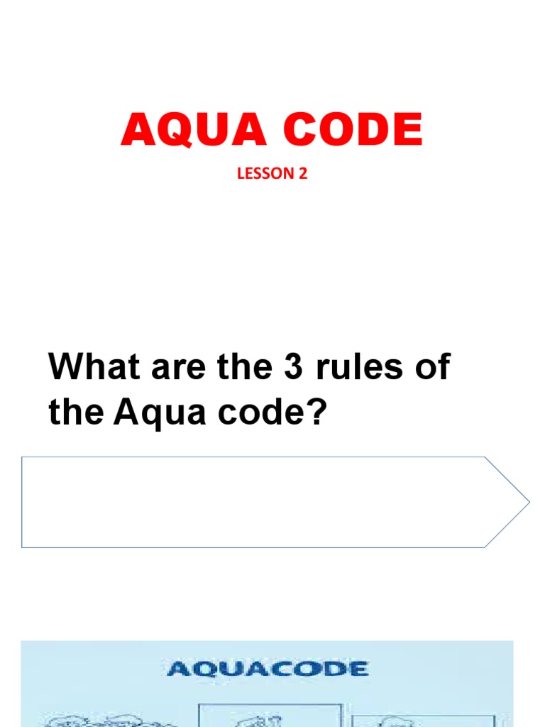 Aqua Code: Water Safety Rules | PDF