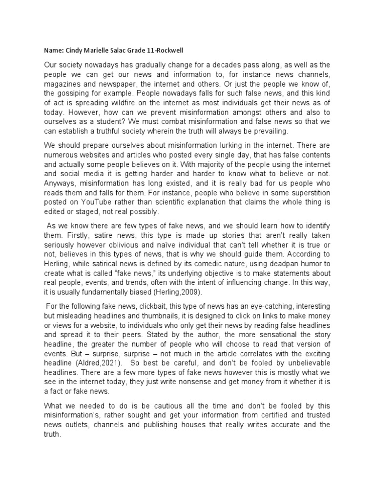 Facing fake news essay pdf news communication
